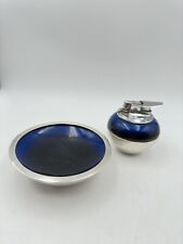 Lighter & Cup & Silver & Enamel Blue & Antique Ref M. picture