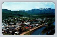 Steamboat Springs CO-Colorado, Aerial Yampa River Valley, Vintage Postcard picture