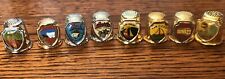 Thimbles Metal Lot Of 8 California And Utah State Shield Souvenirs picture