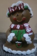 Vintage Hand Painted Christmas Gingerbread Figurine 4” Tall picture