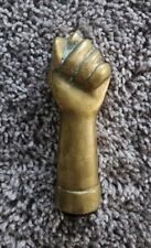 Antique Bronze Brass Fist Sculpture Paperweight Adams & Porter & Cia Ltd. 3.5