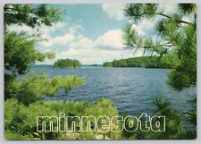 Minnesota, Land of Sky Blue Waters, Lake Scene, MN Continental Postcard picture