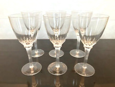 New 6 pc CHRISTOFLE Fine Cut Crystal Wine Water Goblets Glasses Set picture