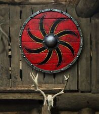 Antique Wooden Medieval Ivar the Boneless Authentic Battleworn Viking shield War picture