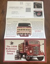 Danbury Mint 1938 BUDWEISER DELIVERY TRUCK Brochure Postcard - very nice picture
