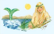 Doug Sneyd Playboy Artist Art Print ~ Blond Mermaid In Ocean Surf picture