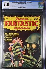 Famous Fantastic Mysteries 1946 Dec CGC 7.0 Top POP Finlay classic Skull Cover picture