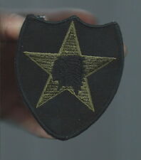 AD-033 - U.S. Army 2nd Division Indian Chief Star Shield Shoulder Patch Vintage picture