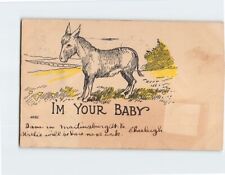 Postcard Im Your Baby with Donkey Comic Art Print picture