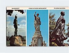 Postcard Famous Monuments Historic Plymouth Massachusetts USA picture