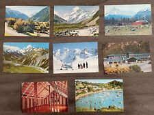 Lot of 8 - Vintage New Zealand Postcards - Mt Cook Maori Meeting House Russell picture