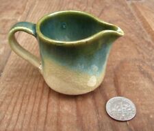 Vintage Japanese Miniature Ceramic Pitcher Studio Art 1-1/2-inch Green Drip picture