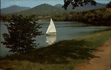 Beaver Lake Lakeview Park Asheville North Carolina ~sailboat ~geese~mountains picture