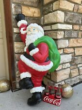 RARE Grand Venture Climbing Santa Claus Blow Mold Christmas Decoration picture