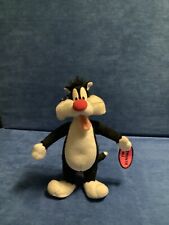 Vintage 1997 Plush Looney Tunes Sylvester The Cat Bendable Has all tags Applause picture