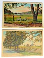 Benton Pennsylvania Scenes Lot of 2 VTG Linen Postcards Posted picture