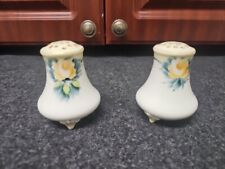 Vintage NIPPON HAND PAINTED Rare  Yellow Tea Rose Salt AND PEPPER SHAKERS picture