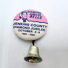 Vintage Jenkins County Diamond Jubilee 1905-1980 Button Pin 1.8