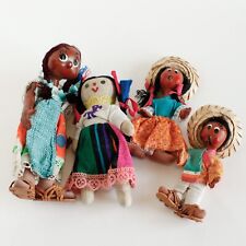 Vintage Lot of 4 Mexican Folk Art Dolls picture