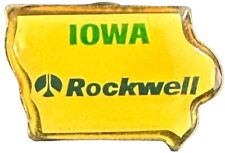 Vintage Iowa State Rockwell Souvenir Hat Lapel Pin PinBack.   picture