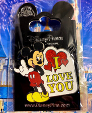 ❤️ Mickey Mouse I Love You Heart Pin - Disney Mickey Hand Signal I Love You Pin picture