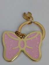 Sparkling Pink Gold Tone Butterfly Keyring picture
