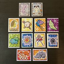 Pokémon Stickers Vintage Merlin Lot of 12 w/ Holo Mew S23 & Meowth S11 picture