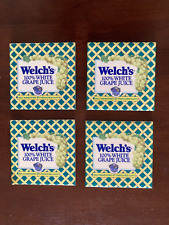 Welch’s Grape Lot Of 4 Nat’l Welch Grape Promotional Coasters picture