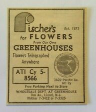 1959 Fischer's Flowers Advertisement Atlantic City, New Jersey picture