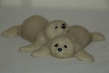 VTG SECOND NATURE DESIGNS QUARRY CRITTERS SAMANTHA & SID LAYING FIGURINE picture
