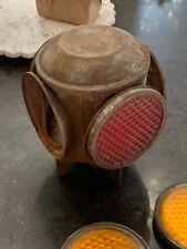 Antique Dressel train signal lamp YELLOW RED LENS (4) amazing very old picture
