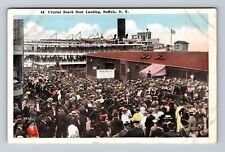 Buffalo NY-New York, Crystal Beach Boat Landing, Antique Vintage Postcard picture