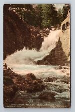 Boulder CO-Colorado, Boulder Canon & Falls, Antique Vintage c1916 Postcard picture