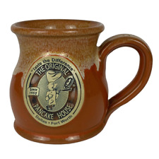 The Original Pancake House Mug Dallas Ft Worth TX Deneen Pottery Orange Drip picture