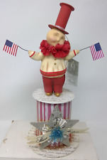 Dee Foust for Bethany Lowe 4th of July Patriotic Star Stripes Figurine Box - NWT picture