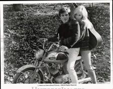 1968 Press Photo Christopher Jones rides a motorcycle with his leading lady picture