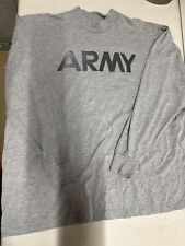 vtg Grey Longsleeve Army T-Shirt picture
