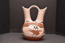Vintage Native American Zia Pueblo Pottery WEDDING VASE Pot Jug Vessel 7.5