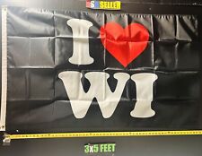Wisconsin State Flag  State Man Cave College Dorm Room Sign USA 3x5 picture