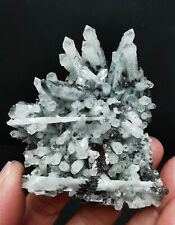 55g  Natural Helvite & Quartz Crystal Matrix Mineral Specimen Inner Mongolia picture
