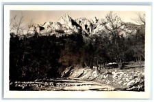 c1925 Castle Crags Mountain View Near Dunsmuir Calfornia CA RPPC Photo Postcard picture