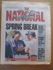 THE NATIONAL SPORTS DAILY NEWSPAPER SID FERNANDEZ SHAQUILLE O'NEAL 3/12 1991 picture