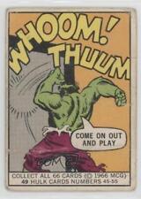 1966 Donruss Marvel Super Heroes Hulk #49 0sn3 picture