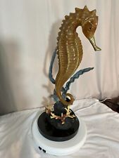 Brass Seahorse Sculpture/Figurine/Handmade/Fish/Animal picture
