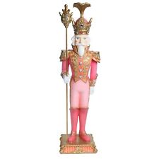 December Diamonds Pink Christmas Pink / Gold Nutcracker with Staff picture