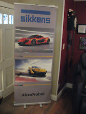 McLaren SIKKENS AKZONOBEL DISPLAY Sign Brushed Aluminum CASE 6.5 Feet TALL picture