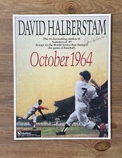 DAVID HALBERSTAM SIGNED PROMOTION/EASEL-BACK - OCTOBER 1964 - MICKEY MANTLE picture