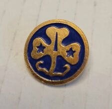 Vintage Girl Scouts Trefoil Pin World Association of Girl Guides WAGGGS Pinback picture