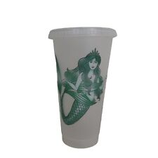 Starbucks Coffee Siren Reusable Cold Cup Frosted Tumbler Venti 24oz Mermaid picture