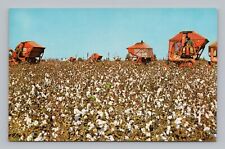 Postcard Modern Mechanical Cotton Picking Machines Dothan Alabama picture